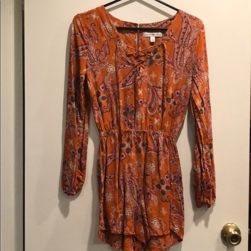 Lace up romper